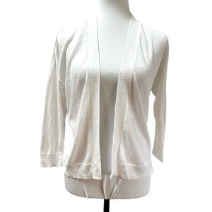 Reitmans White Open-Front Cardigan in Size Small